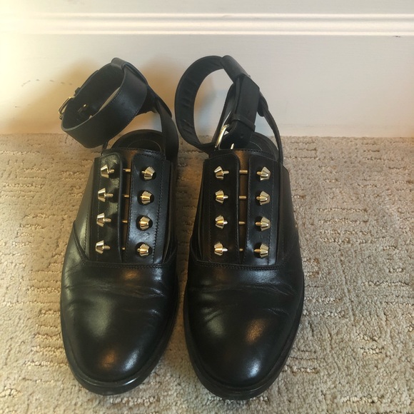 ***Sold*** Balenciaga Studded Leather Derby Flat - Picture 2 of 7